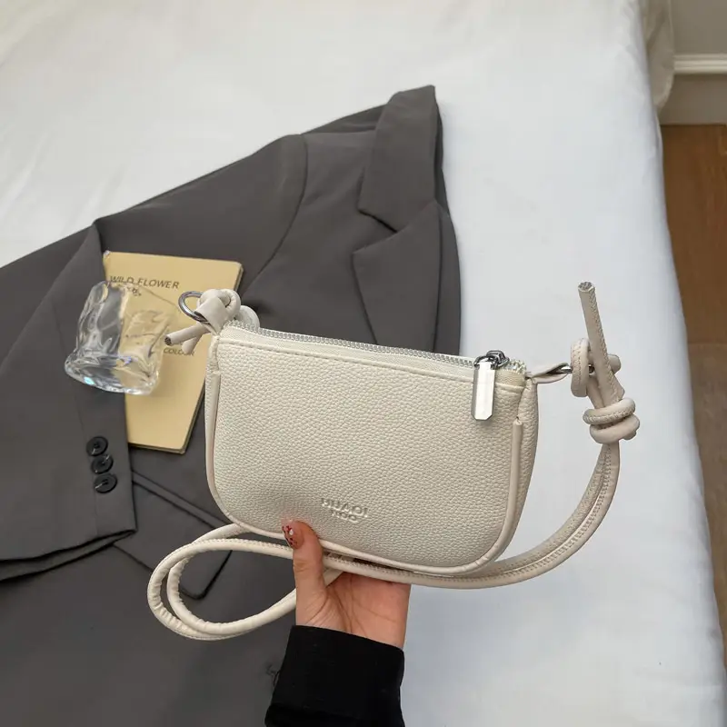 Yellow Korean Style Crossbody Bag with Zipper Closure