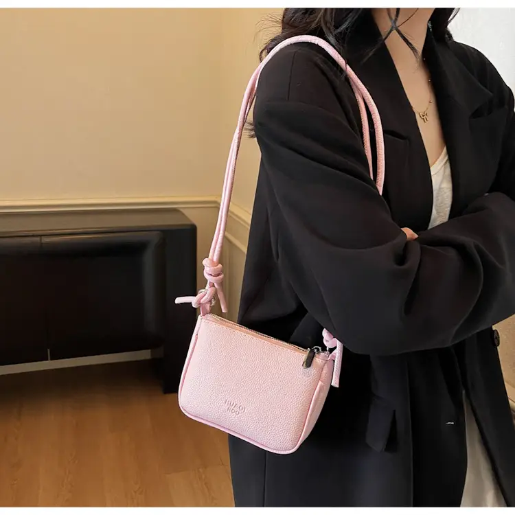Yellow Korean Style Crossbody Bag with Zipper Closure — feature 11