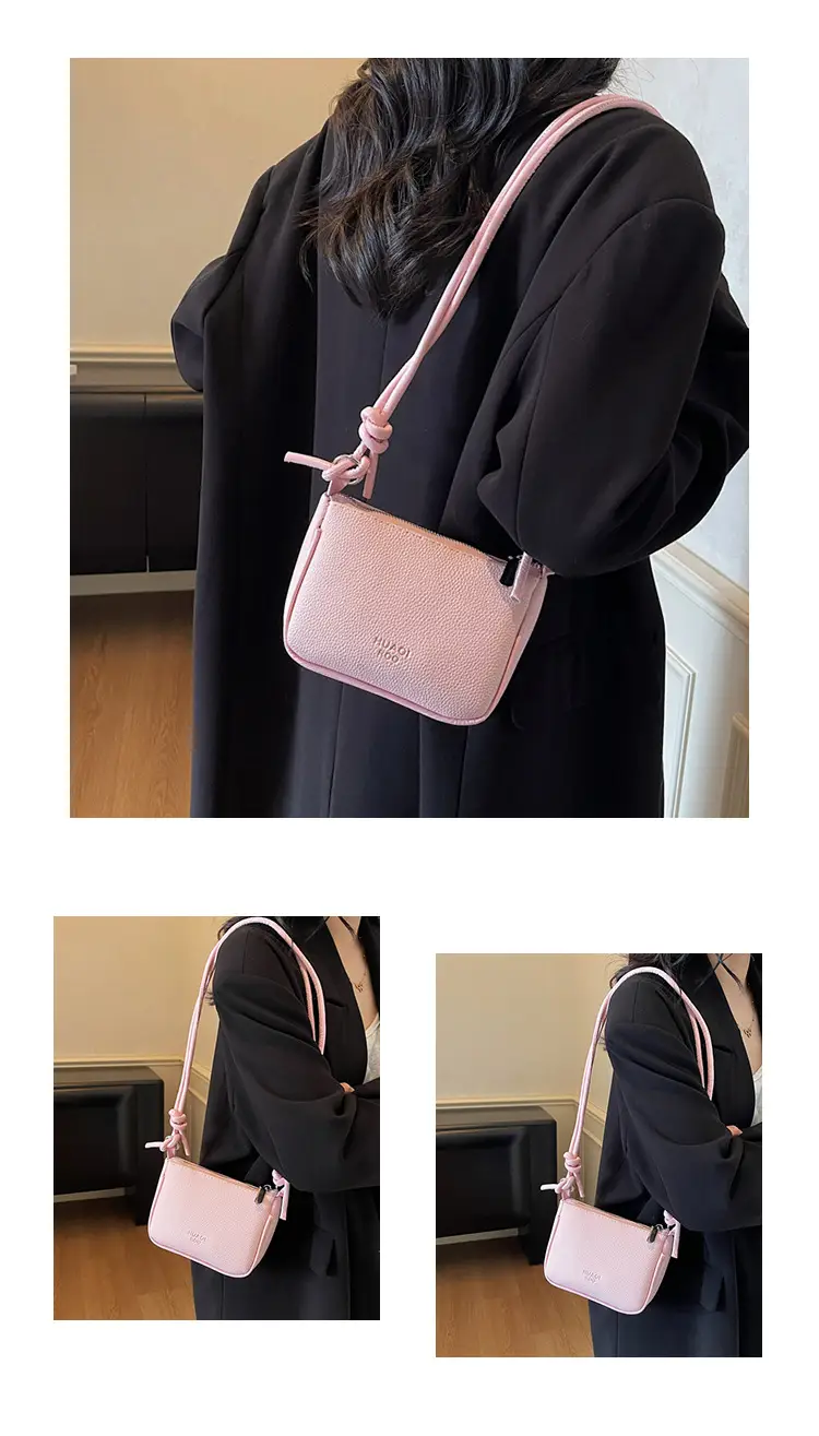 Yellow Korean Style Crossbody Bag with Zipper Closure — feature 19