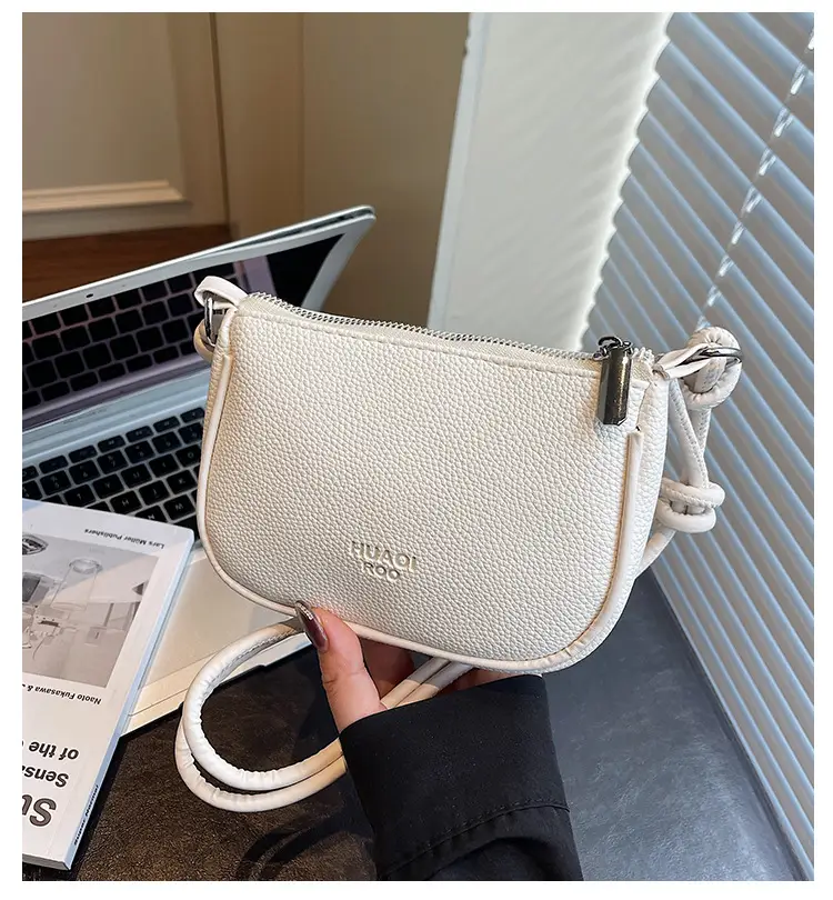Yellow Korean Style Crossbody Bag with Zipper Closure — feature 2