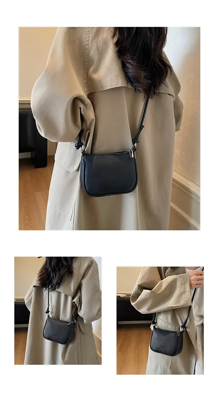 Yellow Korean Style Crossbody Bag with Zipper Closure — feature 20
