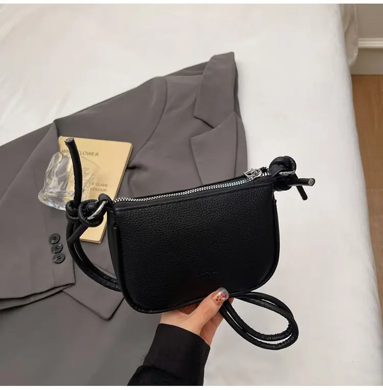 Yellow Korean Style Crossbody Bag with Zipper Closure — feature 24