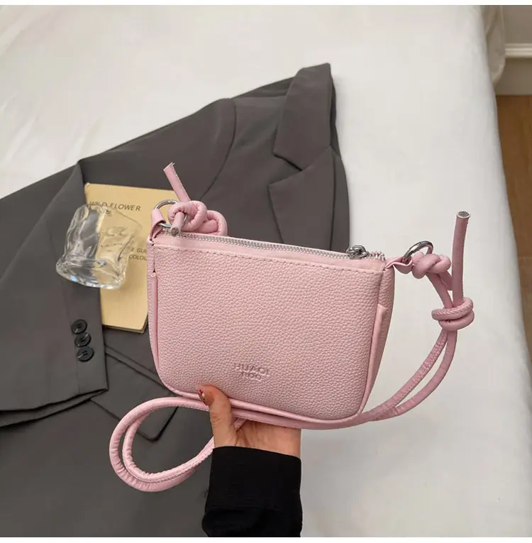Yellow Korean Style Crossbody Bag with Zipper Closure — feature 25
