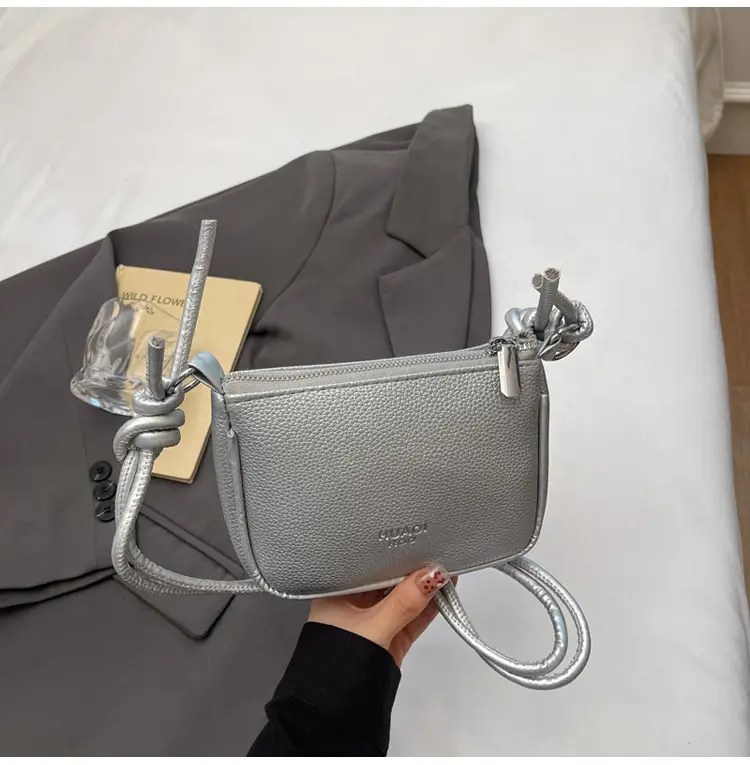Yellow Korean Style Crossbody Bag with Zipper Closure — feature 28