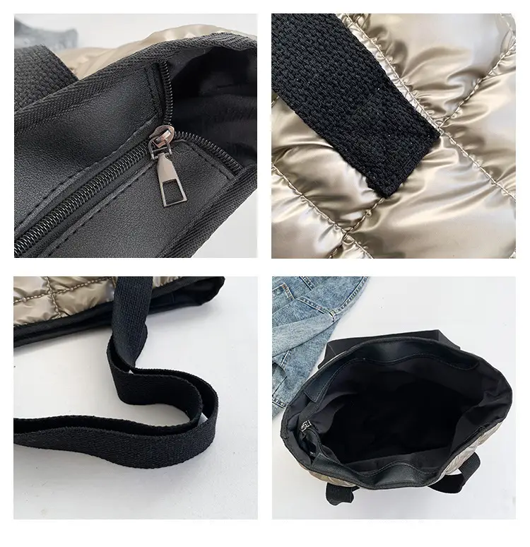 Women's Silver Puffer Tote Bag 2026 Summer — feature 10