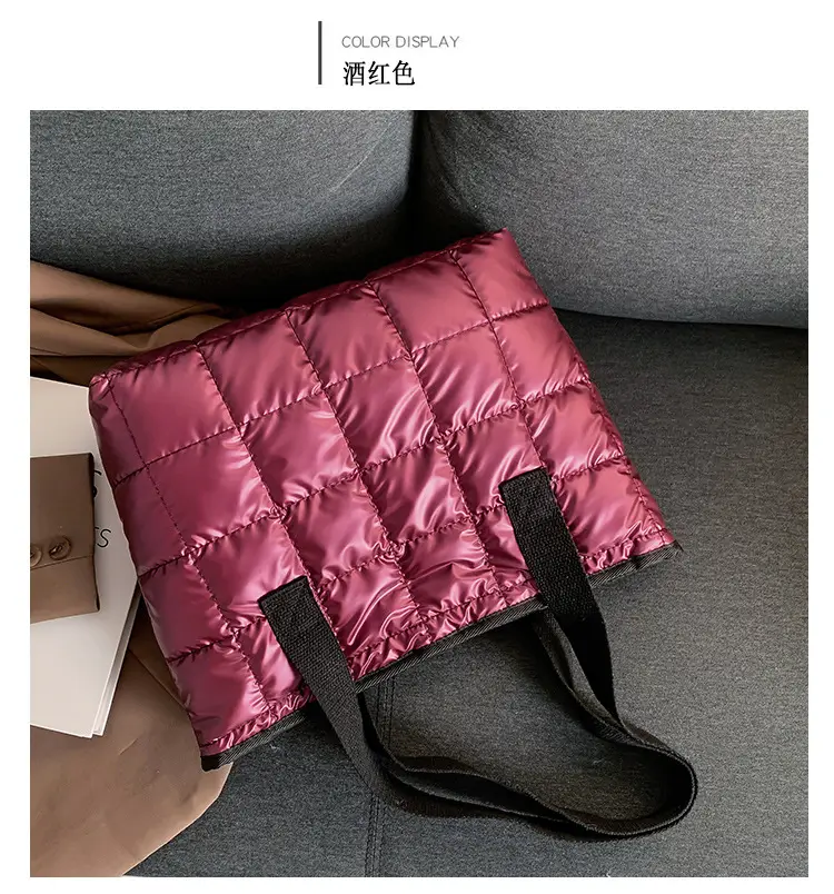 Women's Silver Puffer Tote Bag 2026 Summer — feature 14