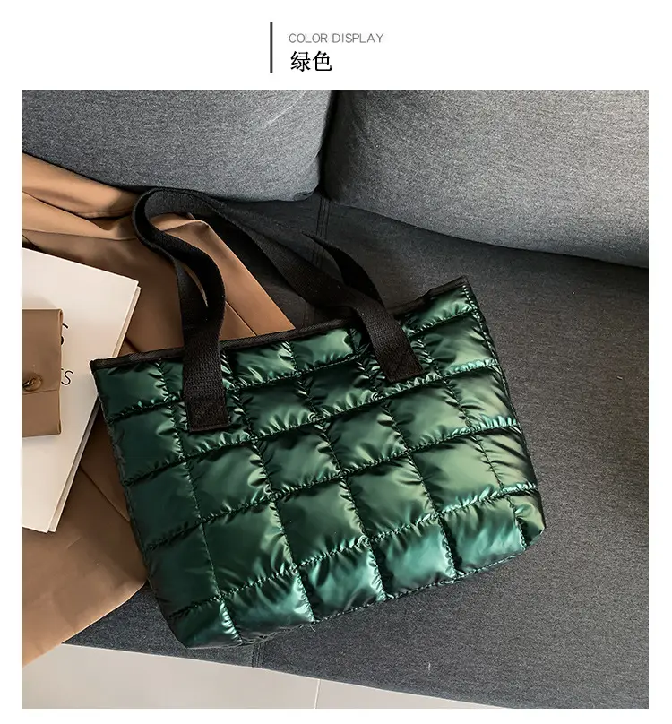 Women's Silver Puffer Tote Bag 2026 Summer — feature 15