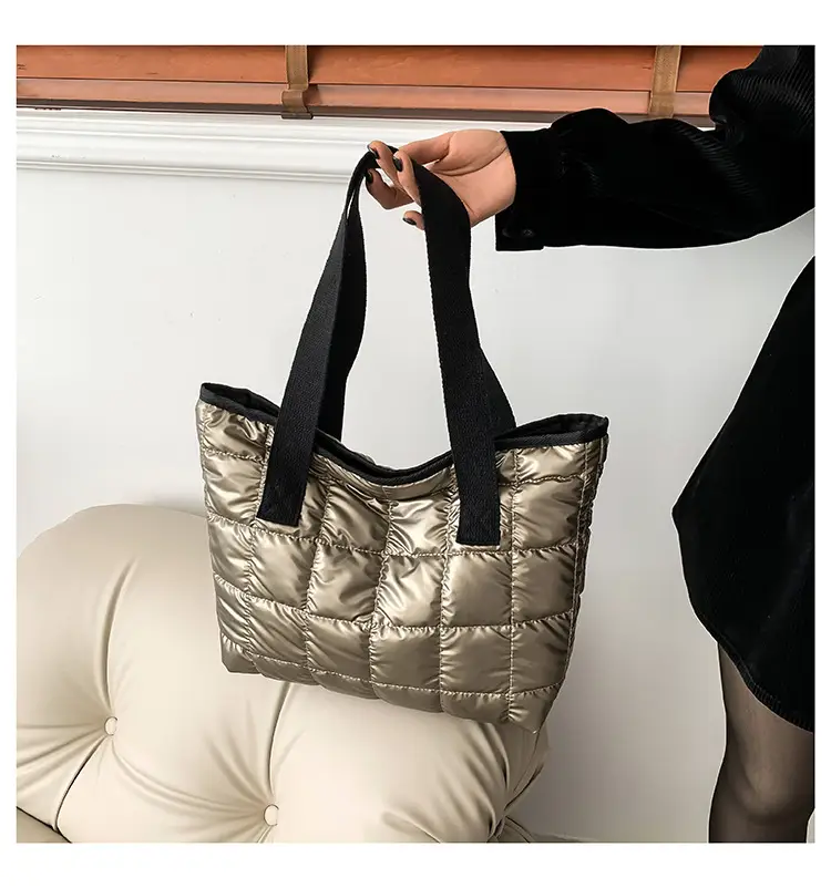 Women's Silver Puffer Tote Bag 2026 Summer — feature 23