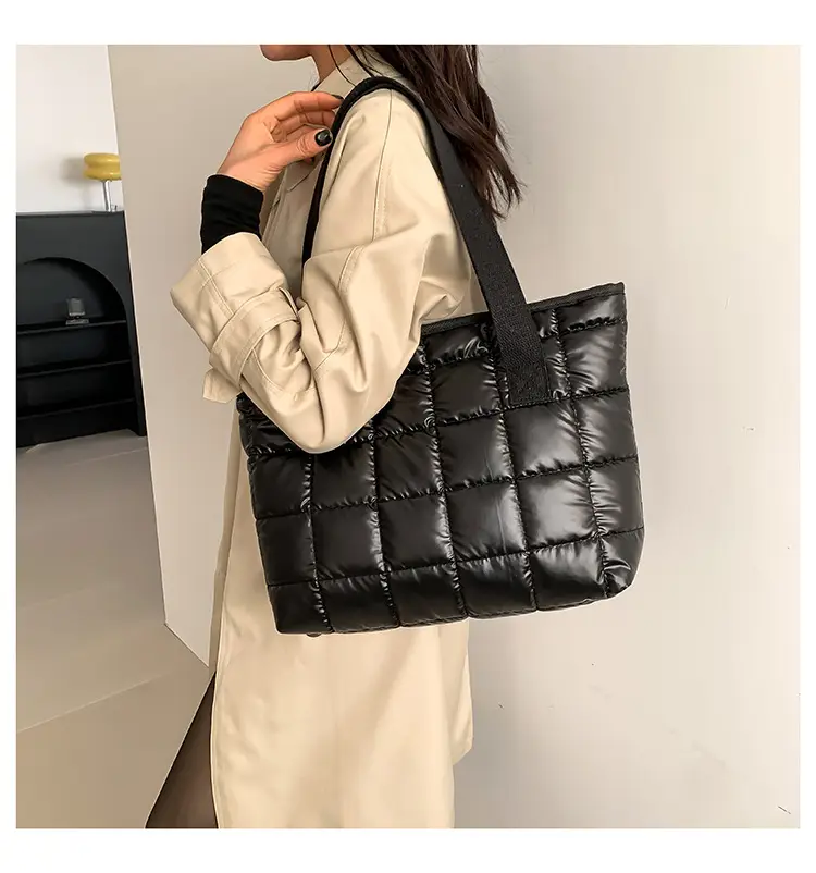 Women's Silver Puffer Tote Bag 2026 Summer — feature 39