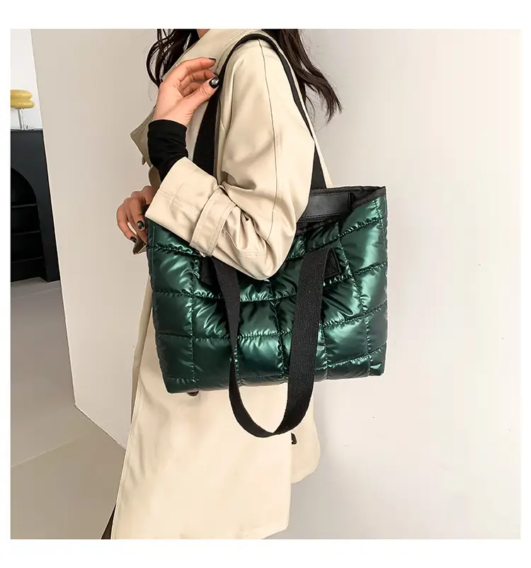 Women's Silver Puffer Tote Bag 2026 Summer — feature 48