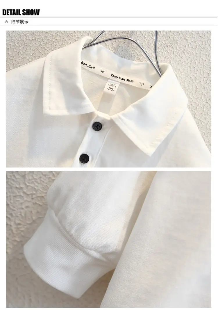 Boys Long Sleeve White Polo Shirt Kids 2025 — feature 12