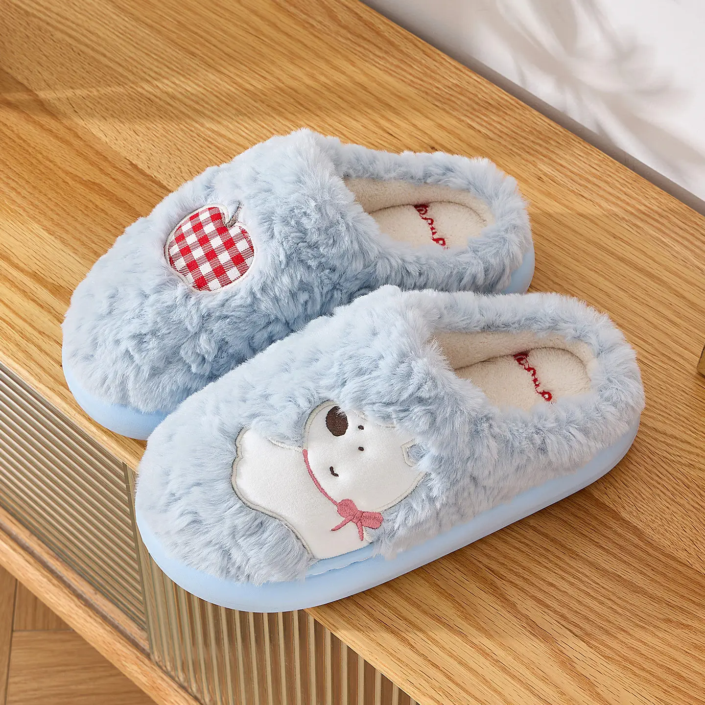Cute Cartoon Cotton Slippers Women Winter Warm