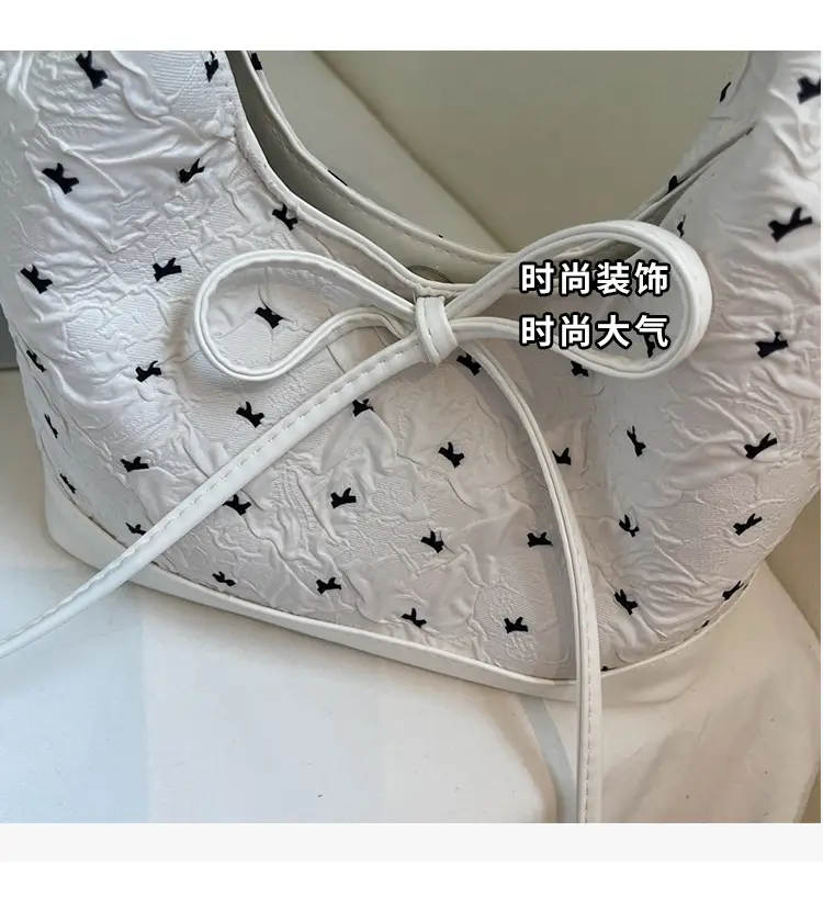 Women's Beige Korean Bow Shoulder Bag 2025 — feature 6