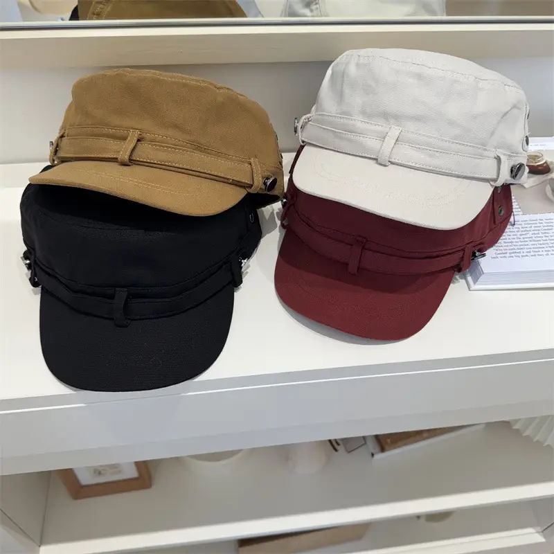 Women Casual Distressed Cap Summer Black Duck Bill - Image 4