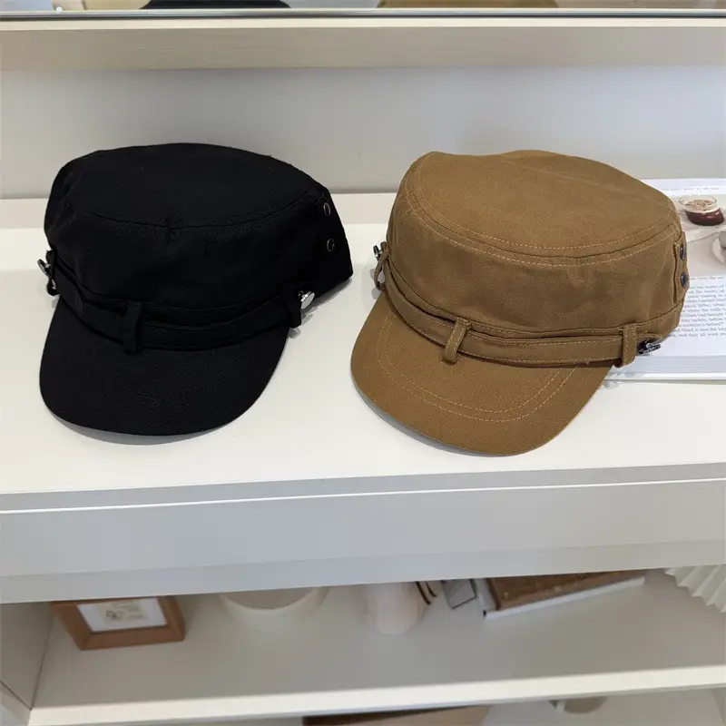 Women Casual Distressed Cap Summer Black Duck Bill - Image 7