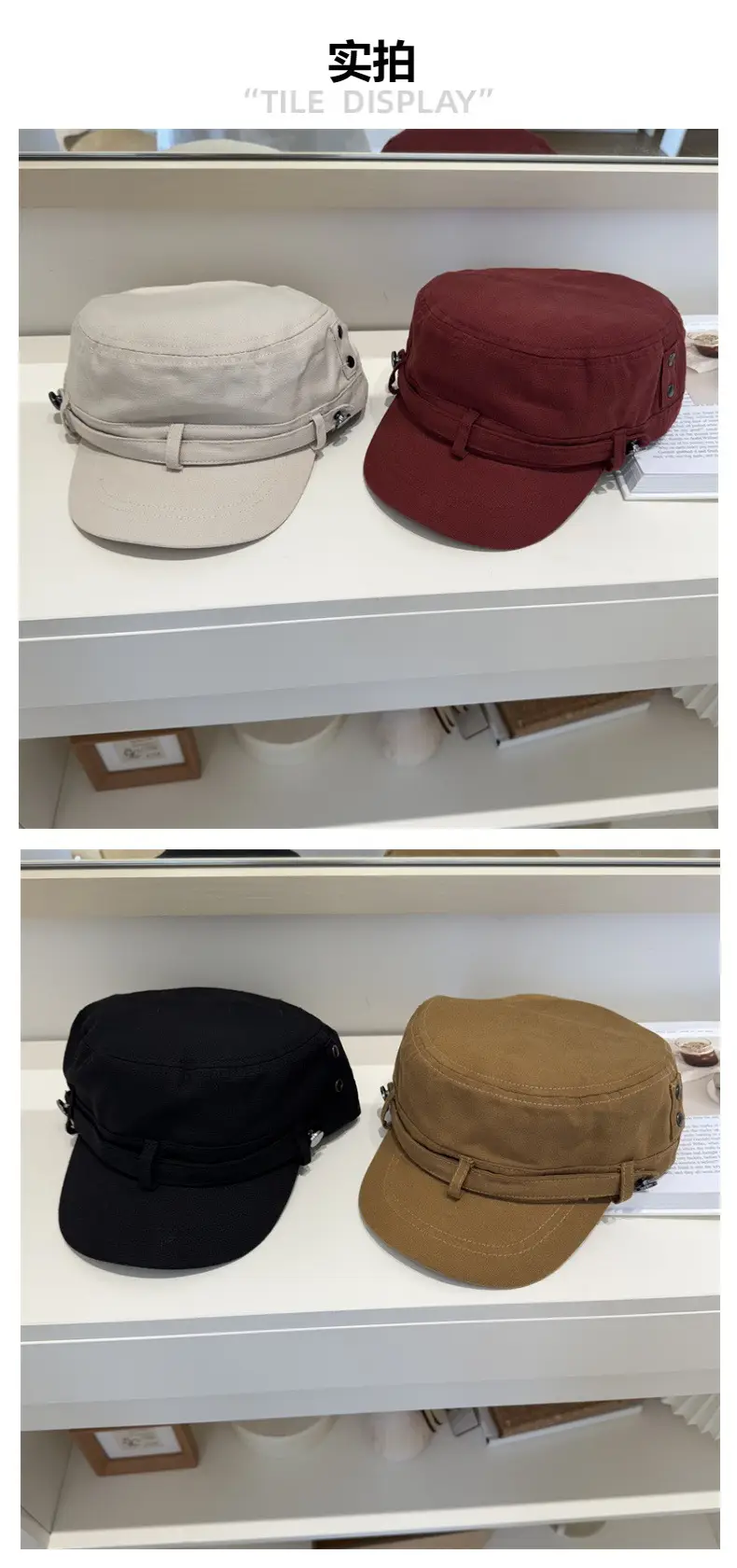 Women Casual Distressed Cap Summer Black Duck Bill — feature 3
