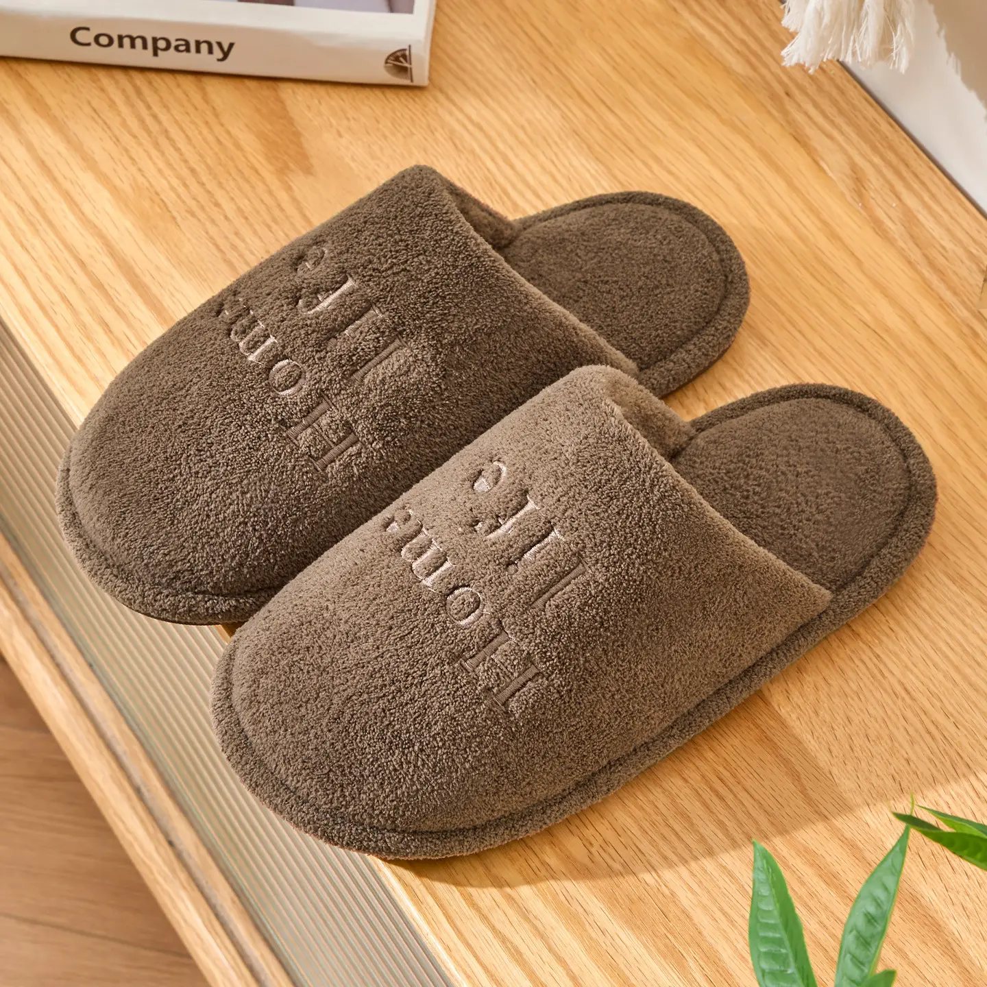 Non-Slip Silent Cotton Slippers for Men Women Autumn Winter - Image 2