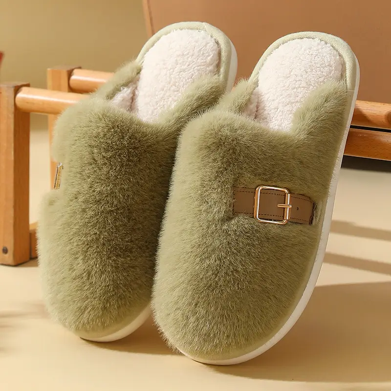 Non-Slip Silent Cotton Slippers for Men Women Autumn Winter - Image 18