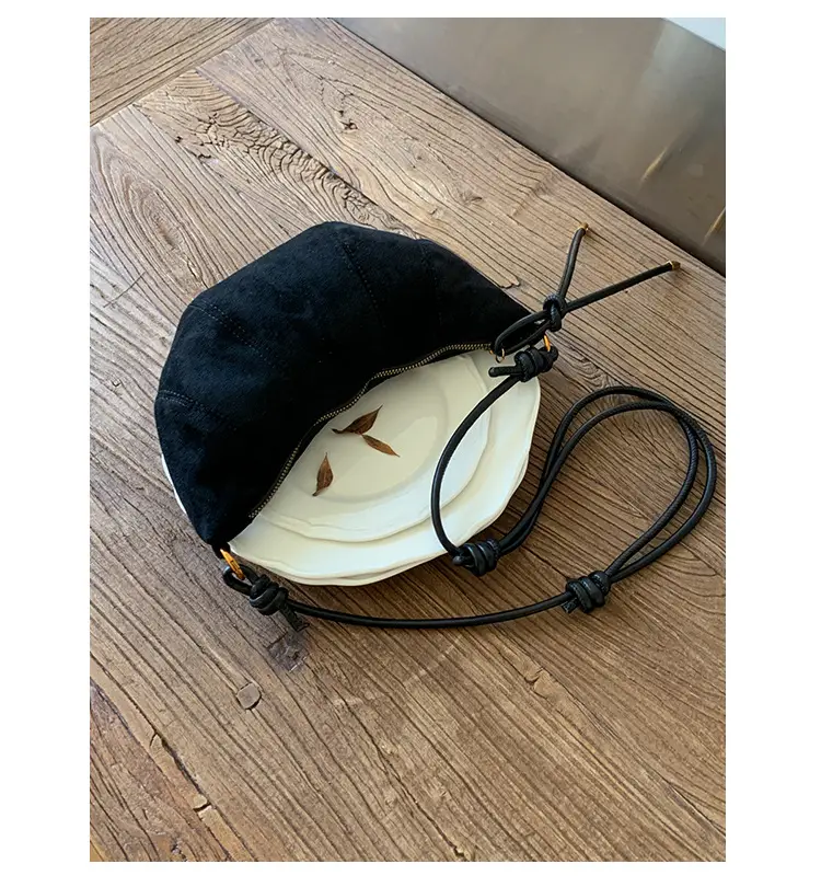 Retro Suede Dumpling Bag Brown Single Shoulder Crossbody — feature 25