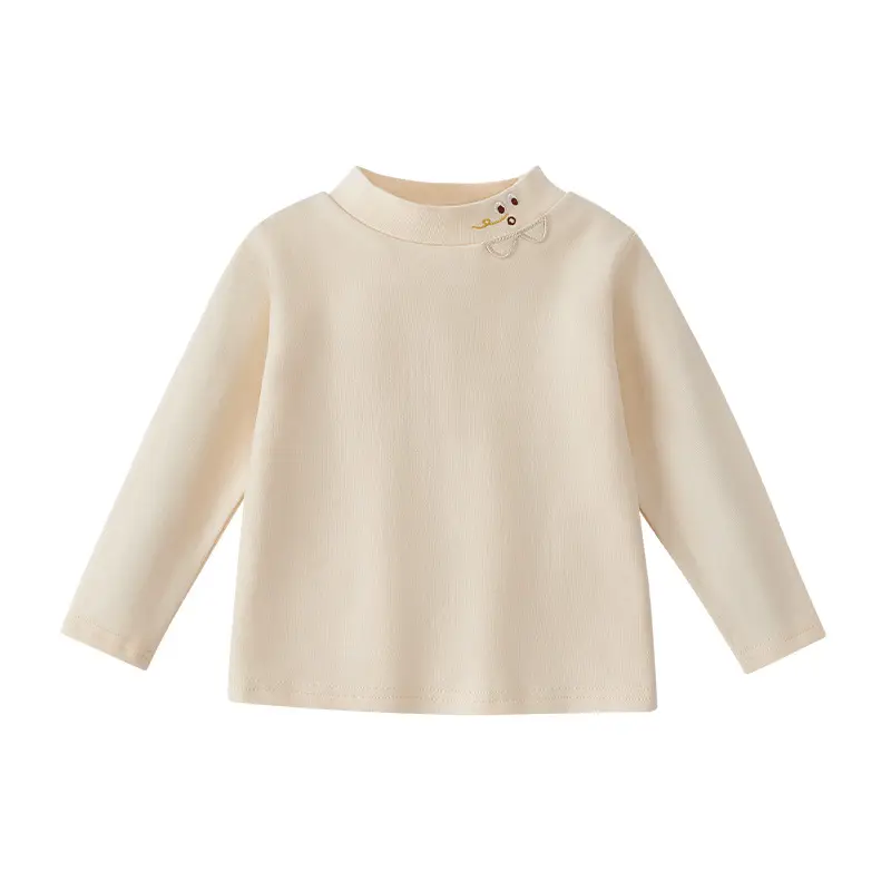 Antibacterial Warm Kids T-Shirt Grey Beige Long Sleeve - Image 9