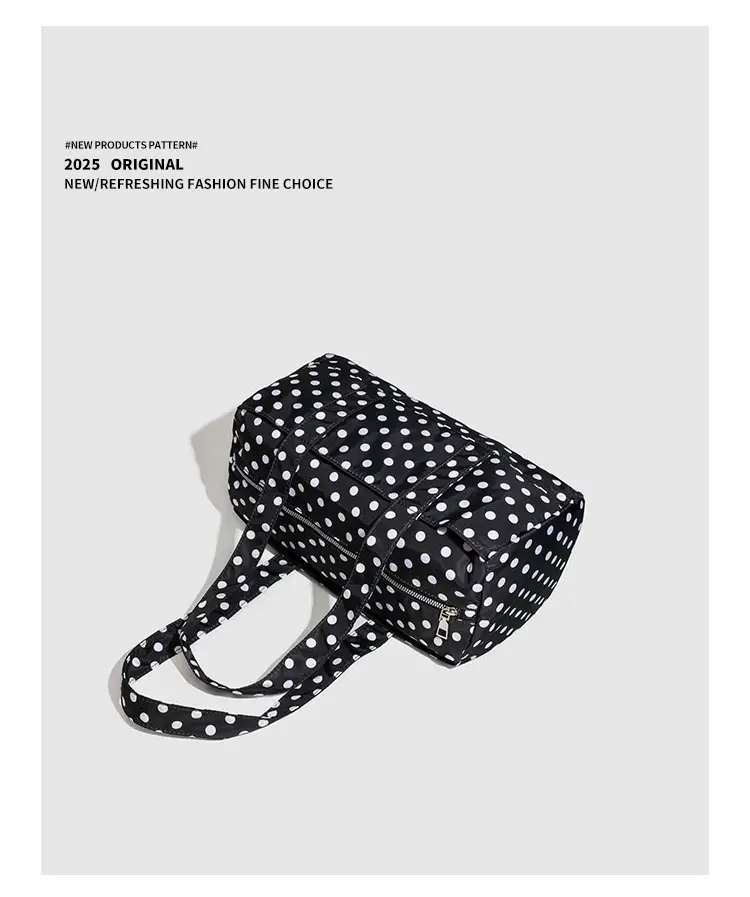 2026 Korean Style Black White Polka Dot Shoulder Bag for Women — feature 13