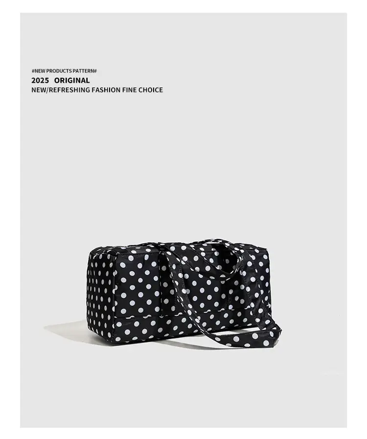 2026 Korean Style Black White Polka Dot Shoulder Bag for Women — feature 14