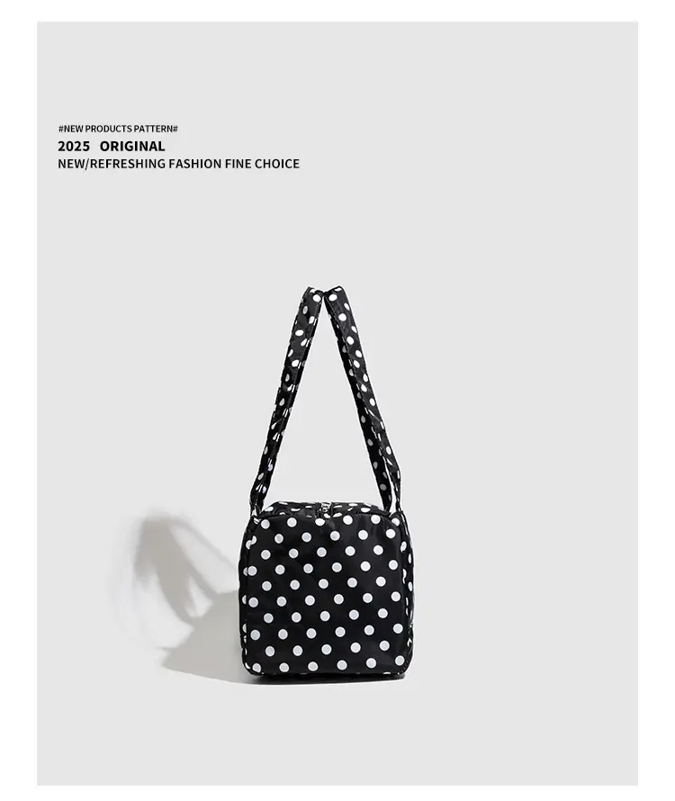 2026 Korean Style Black White Polka Dot Shoulder Bag for Women — feature 15