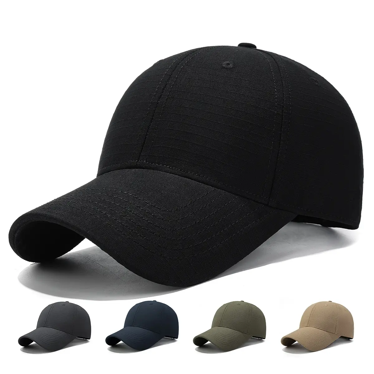 Black 4-Season Baseball Cap with Duckbill Design - Image 6