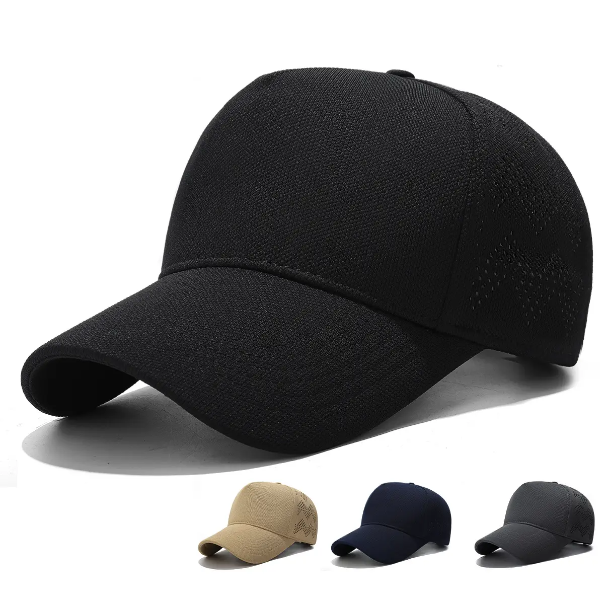 Seiko High-Top Baseball Cap Pineapple Cloth Black