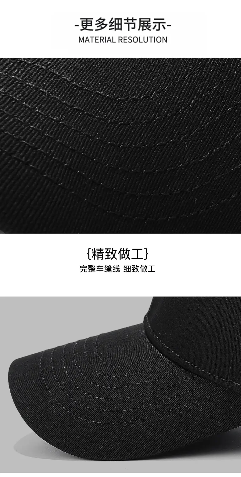 Seiko Black Baseball Cap Double Layer Visor Sun Hat — feature 16