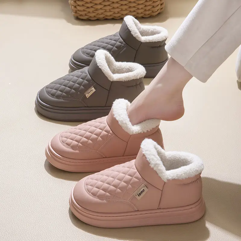Fleece Lined Warm Slippers for Men Women Autumn - Image 8