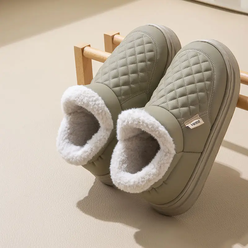Fleece Lined Warm Slippers for Men Women Autumn - Image 2