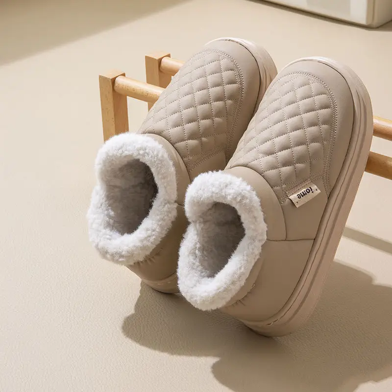 Fleece Lined Warm Slippers for Men Women Autumn - Image 3
