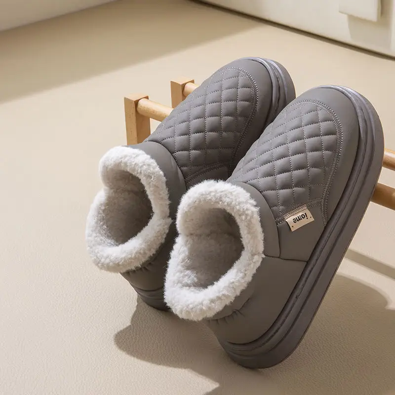 Fleece Lined Warm Slippers for Men Women Autumn - Image 4