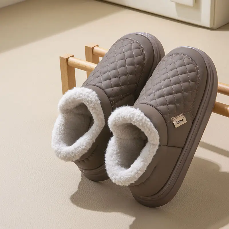 Fleece Lined Warm Slippers for Men Women Autumn - Image 5