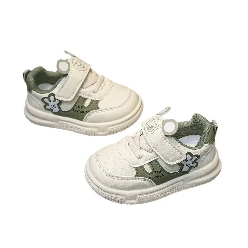 Boys' Green Floral Low-Top Casual Sneakers 2025