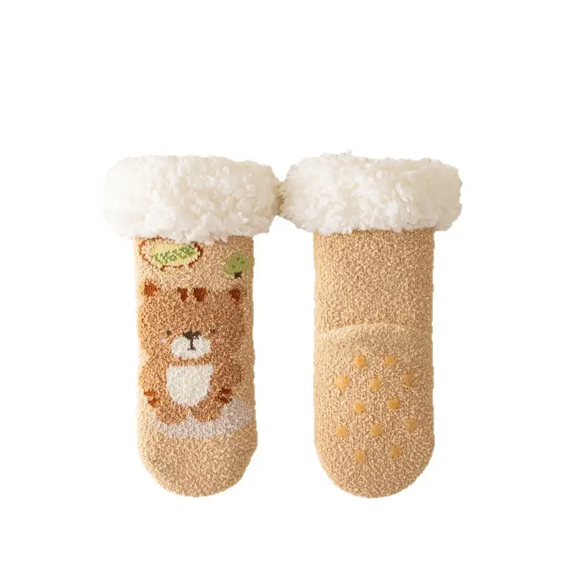 Autumn Winter Cartoon Baby Socks Warm Non-Slip
