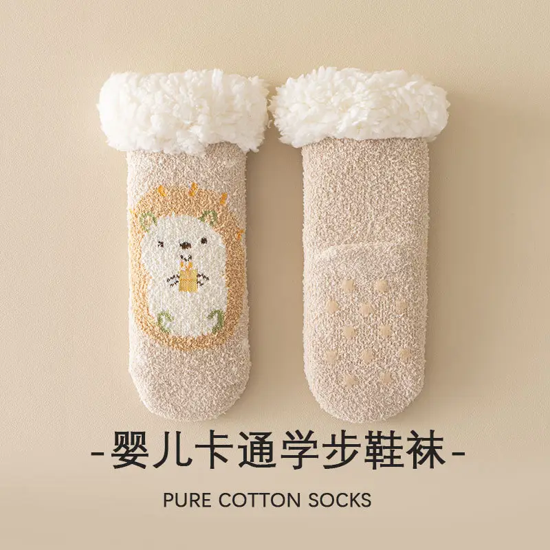 Autumn Winter Cartoon Baby Socks Warm Non-Slip