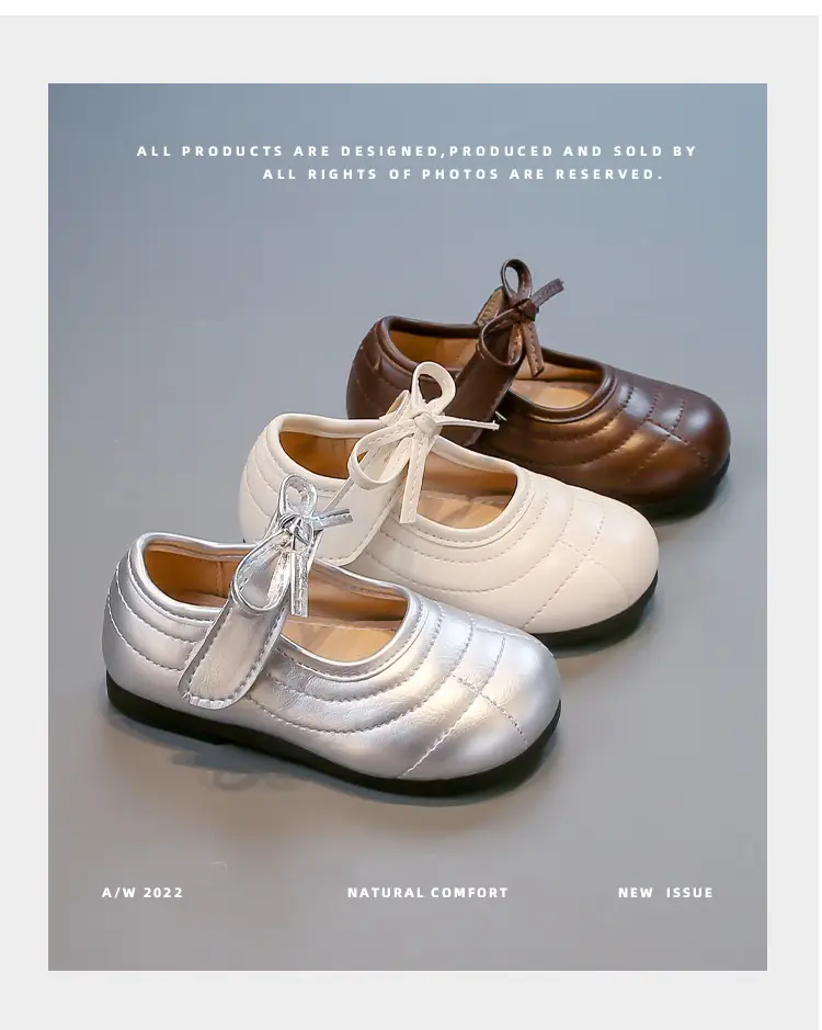White Bow Baby Shoes for Girls Round Toe 2025 — feature 1