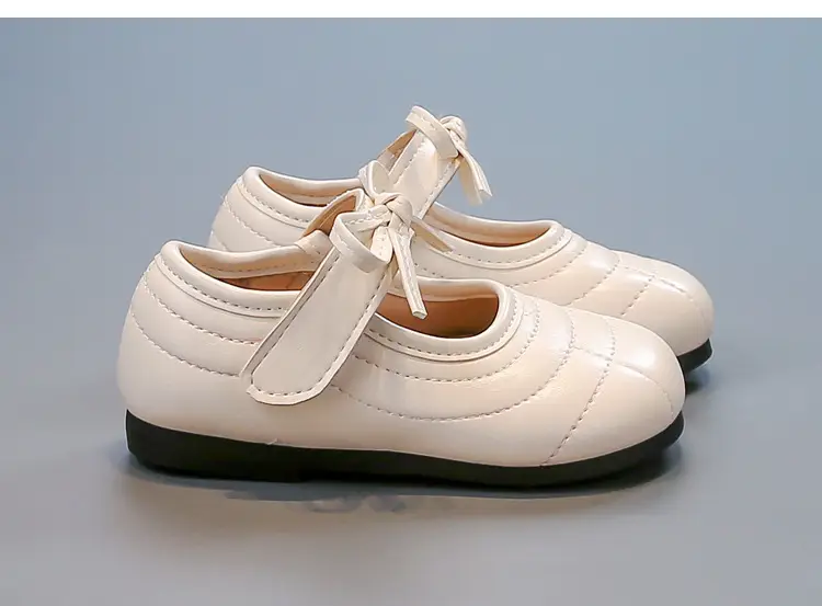 White Bow Baby Shoes for Girls Round Toe 2025 — feature 13