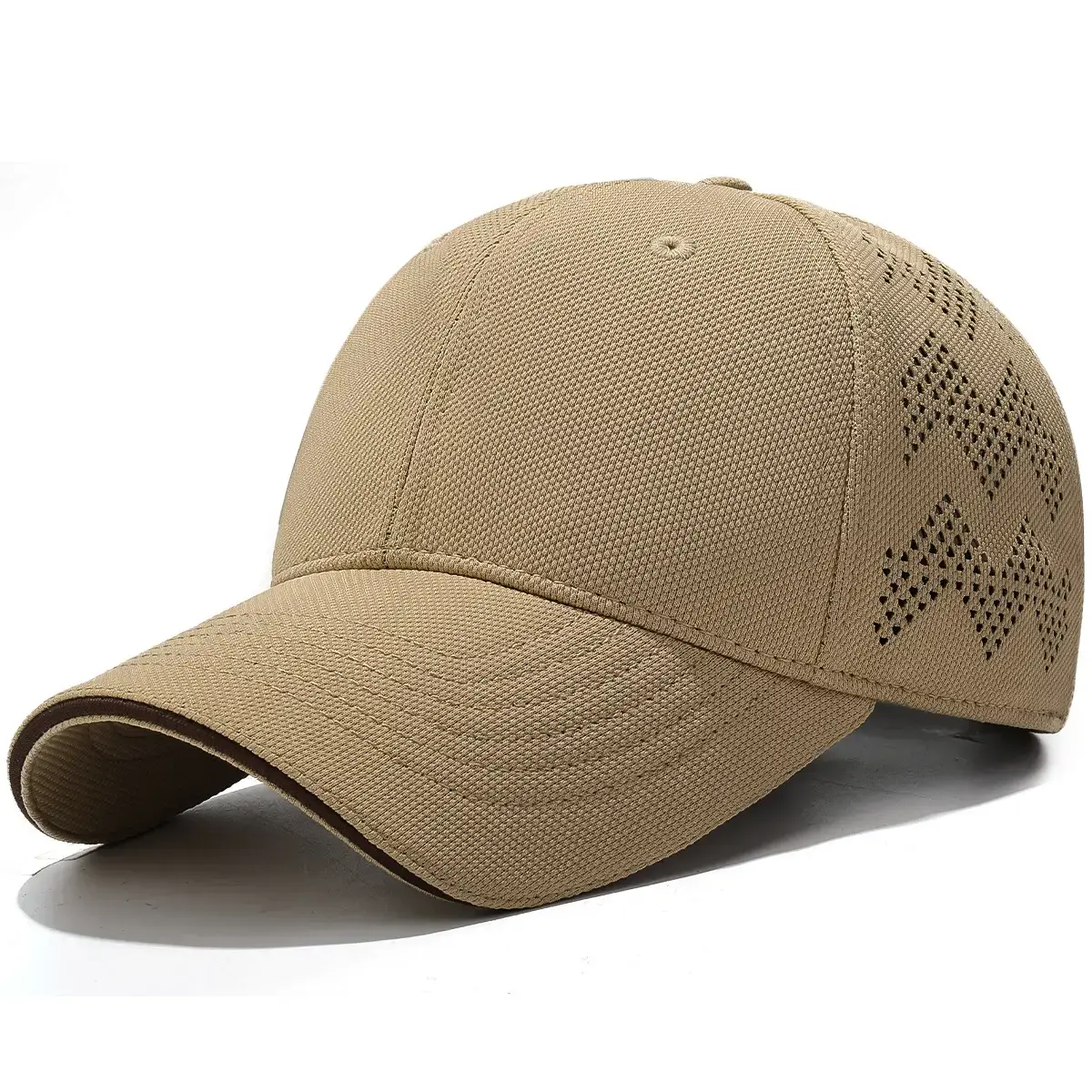 Seiko Baseball Cap Black Hard Top Perforated Sun Hat - Image 9