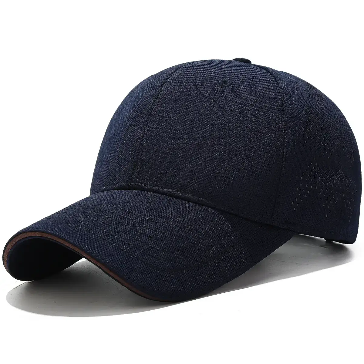 Seiko Baseball Cap Black Hard Top Perforated Sun Hat - Image 2