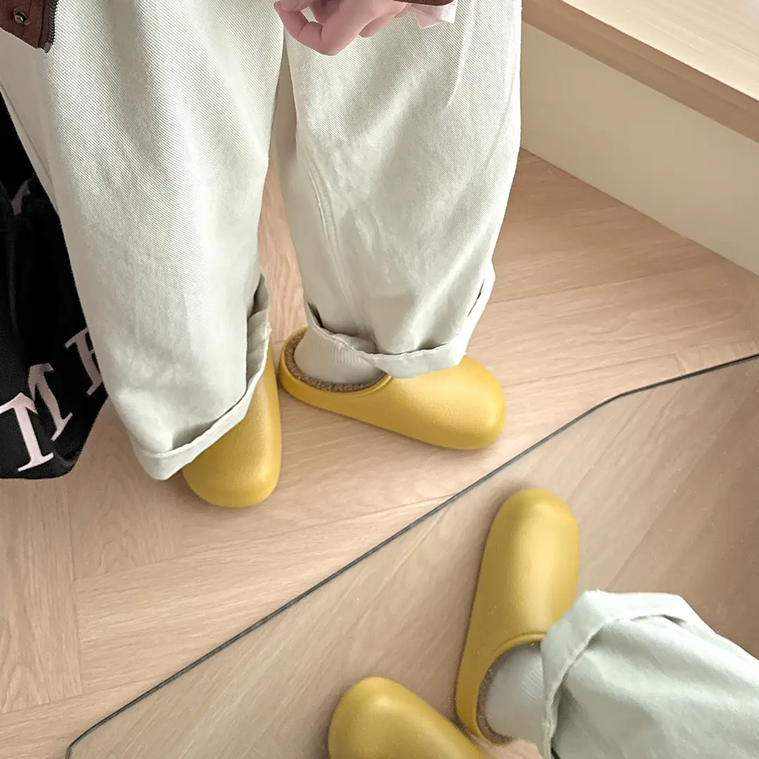 Thick-Soled Cotton Slippers for Women, Autumn and Winter Indoor Home Birkenstock Shoes, Fleece-Lined, Warm, Versatile, Can Be Worn Outside, Waterproof, Antibacterial, Men's Style - Image 6
