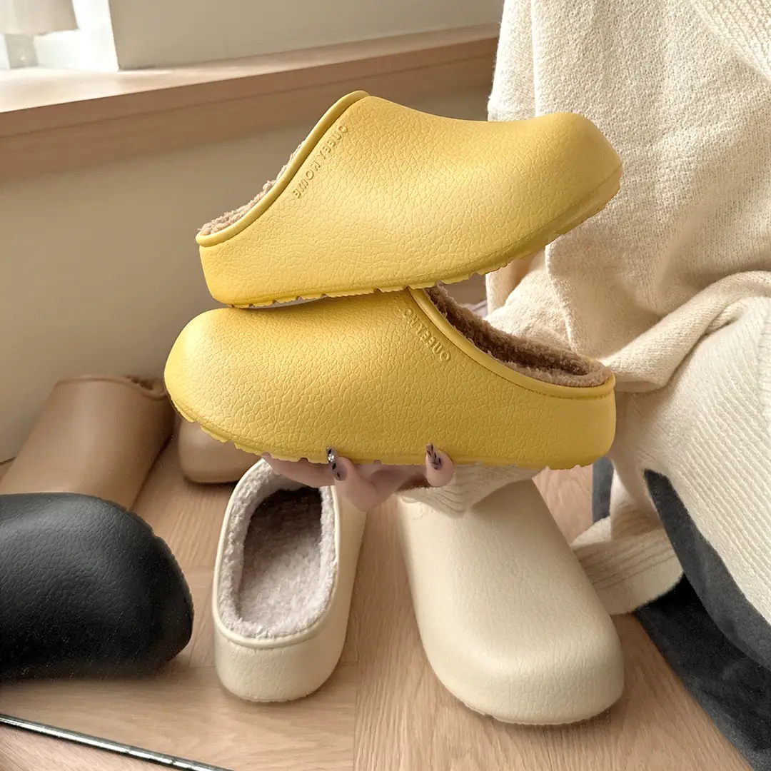 Thick-Soled Cotton Slippers for Women, Autumn and Winter Indoor Home Birkenstock Shoes, Fleece-Lined, Warm, Versatile, Can Be Worn Outside, Waterproof, Antibacterial, Men's Style - Image 7
