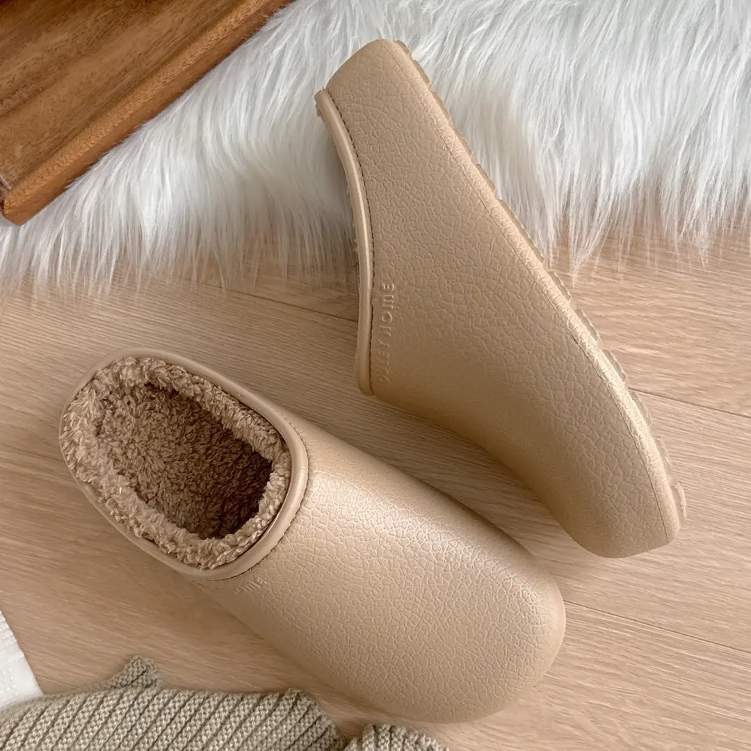 Thick-Soled Cotton Slippers for Women, Autumn and Winter Indoor Home Birkenstock Shoes, Fleece-Lined, Warm, Versatile, Can Be Worn Outside, Waterproof, Antibacterial, Men's Style - Image 3