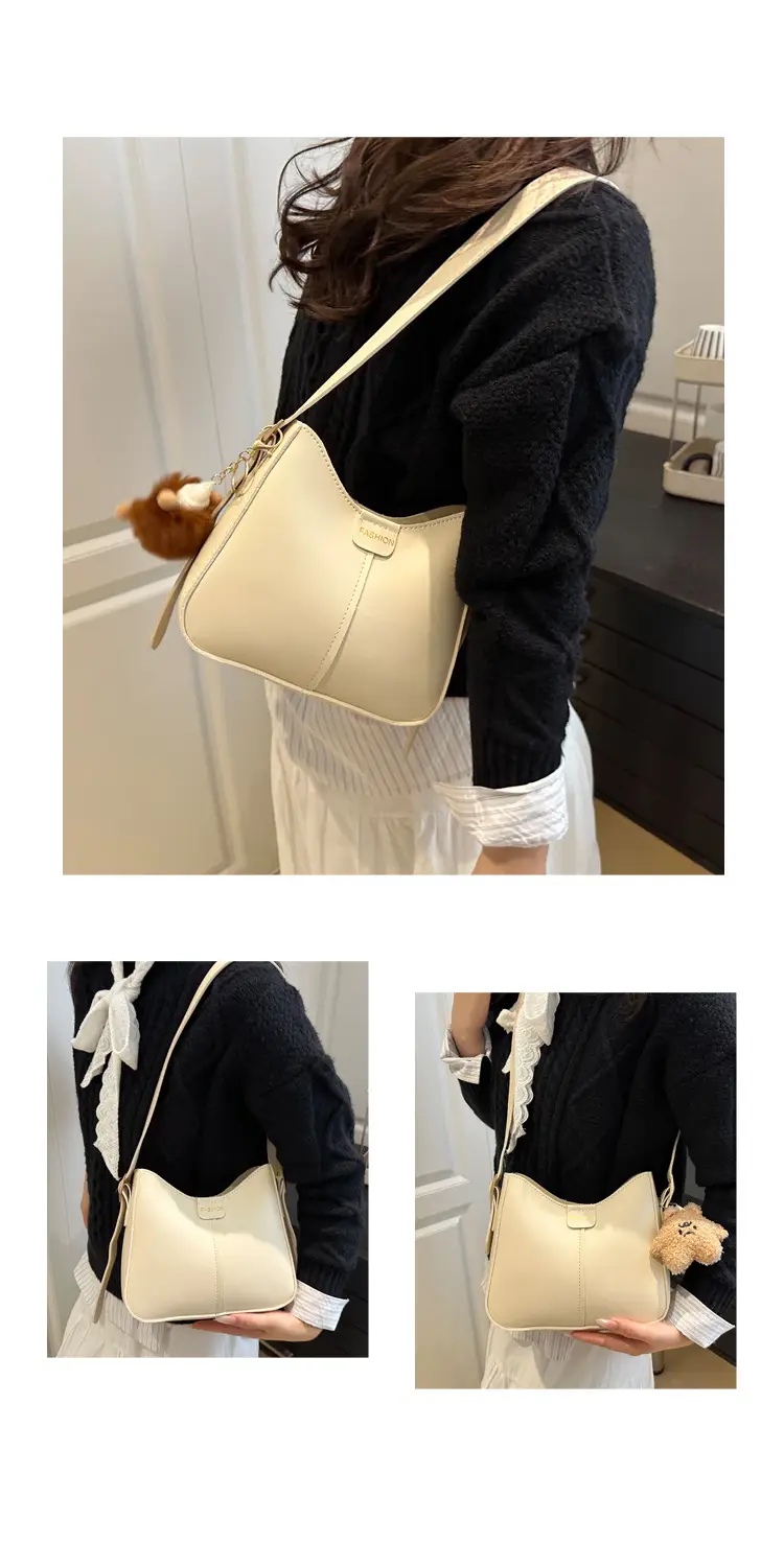 Women Retro Bucket Bag Cream 2025 Crossbody — feature 17