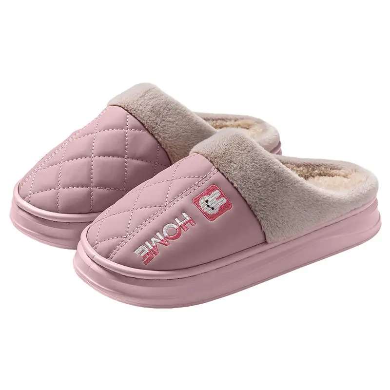Women Cotton Slippers Waterproof Fleece Lined Autumn Winter 2025 - Image 9