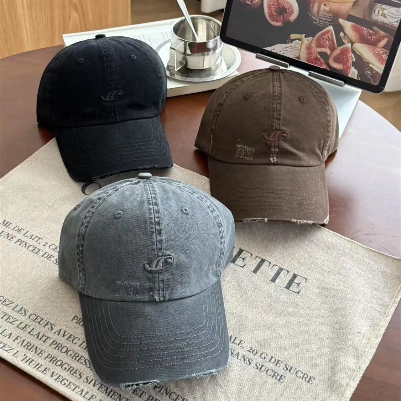 2025 Washed Gradient Baseball Cap Brown Men Women - Image 9