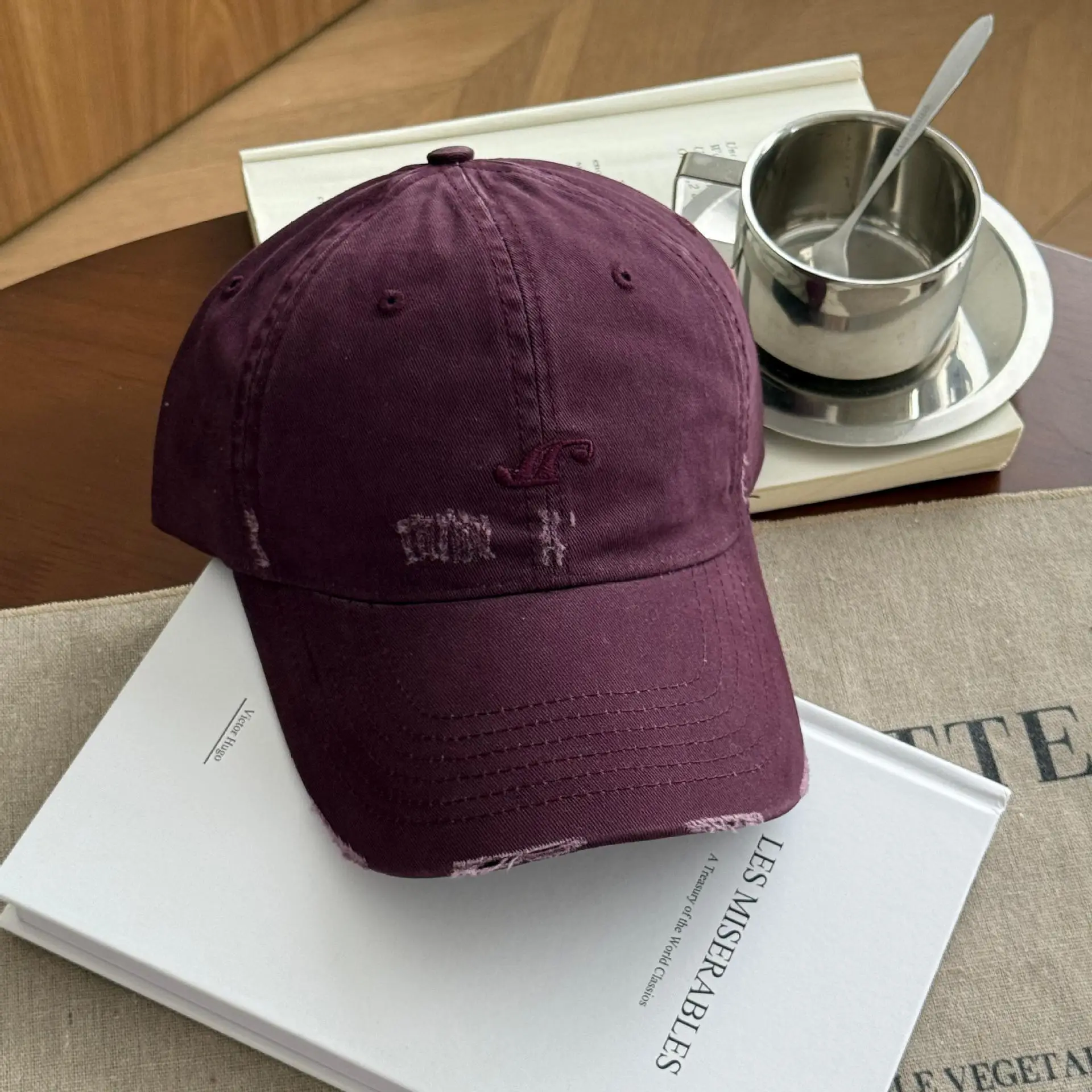 2025 Washed Gradient Baseball Cap Brown Men Women - Image 4
