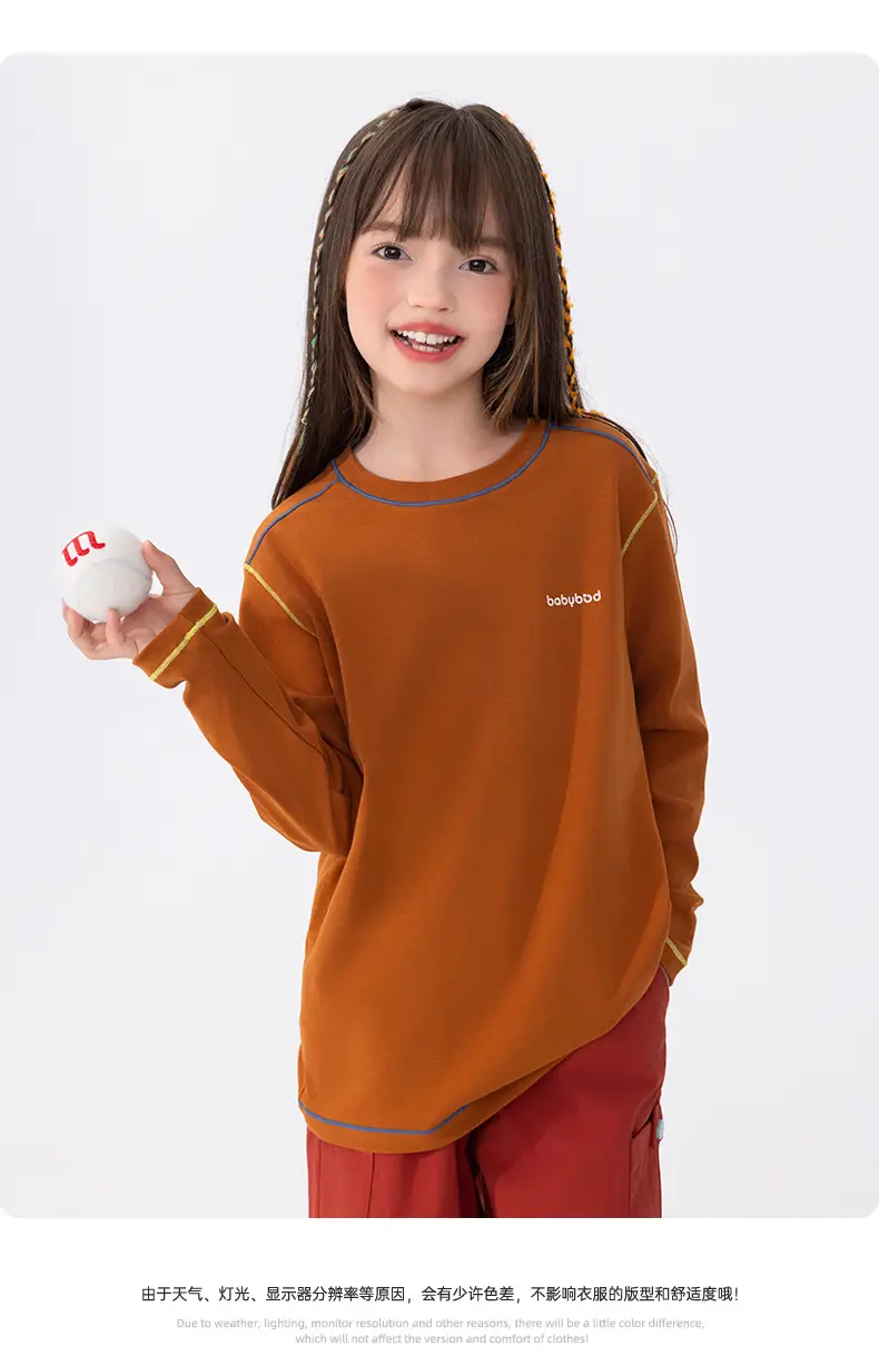 Girls Long Sleeve T-Shirt Orange Baby Dy 2025 — feature 10